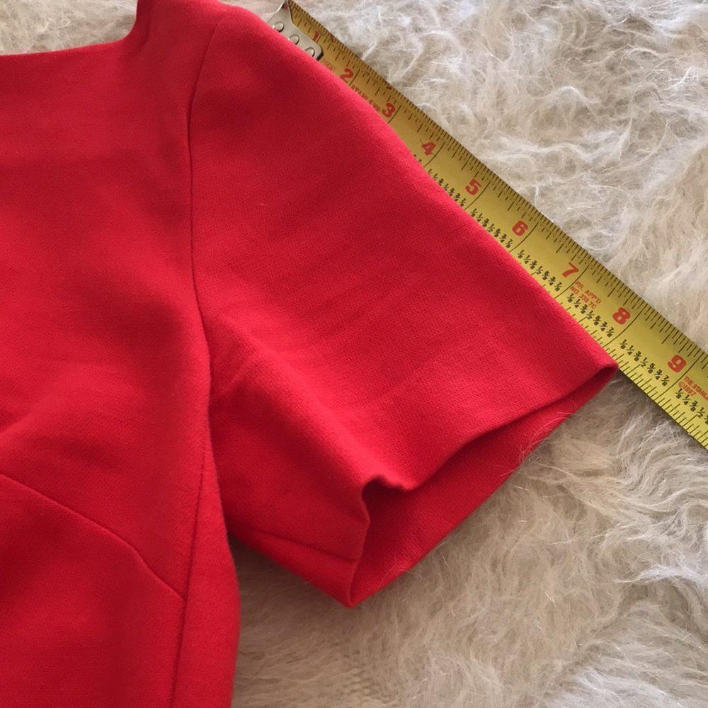 Anthropologie Bow Back Shift Dress Size 2 Red - Picture 11 of 14